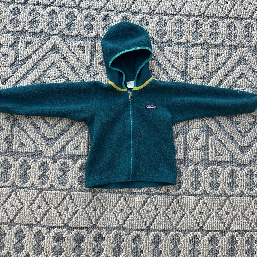 Patagonia Turquoise Fleece Jacket with Hood